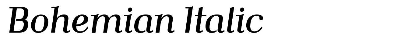 Bohemian Italic
